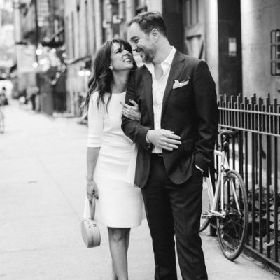 Michala Banas and her husband, Toby Truslove posing for a photo shoot